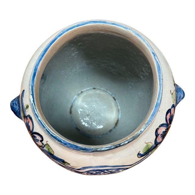 White Circa 1900 Spanish Apothocary Tabac Jar For Sale - Image 8 of 11