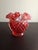 1950s Fenton Cranberry Hobnail Opalescent Ruffled Rose Bowl For Sale In Dallas - Image 6 of 7