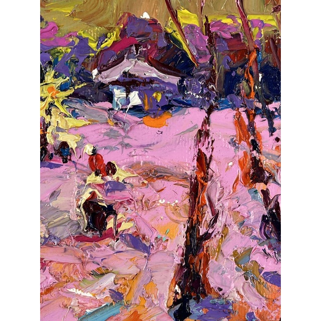 Oil Painting Frosty Evening in Winter Oleksiy Ivanyuk For Sale - Image 9 of 11