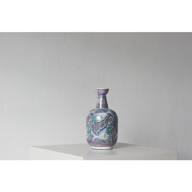 Mid-Century Modern Ceramic Vase from Laholm, Sweden, 1960s For Sale - Image 3 of 6