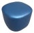 Pouf in Blue Leather by Molteni and C. For Sale