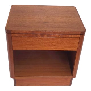 Hk Teakworks Scandinavian Modern Style Solid Teak Bedside Table For Sale