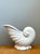 Mid 20th Century Vintage White Nautilus Form Ceramic Vase For Sale - Image 5 of 16