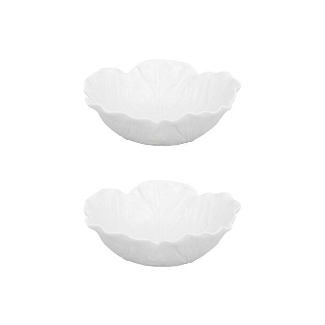 Bordallo Pinheiro Bordallo Pinheiro Cabbage Bowl 27 oz - Individual Salad Bowl, Beige, Set of 2 For Sale - Image 4 of 4
