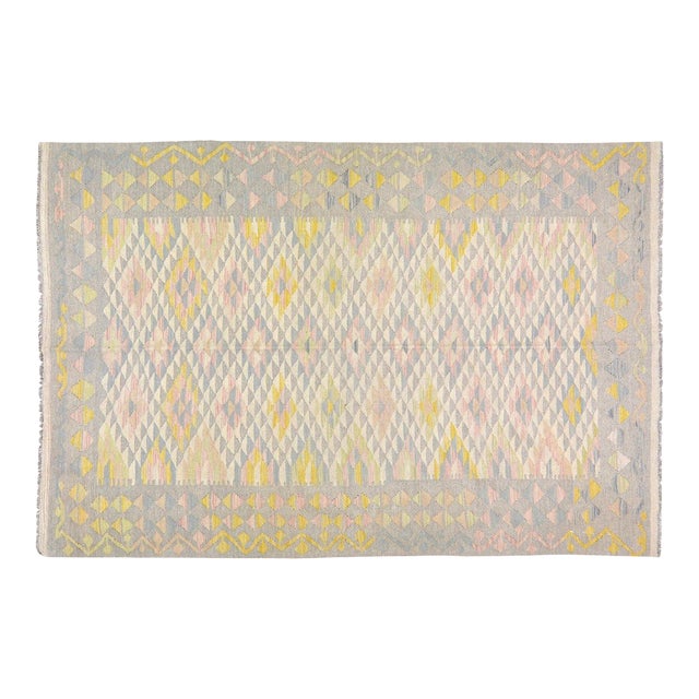 Afghan Maimana Flatweave Rug, 5'5''x8'1'' For Sale