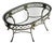 Empire Metal Coffee Table with Glass Top, 1980s For Sale