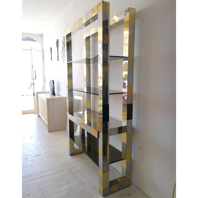 1970s Large Vintage American Brutalist Cityscape Freestanding Shelf by Paul Evans, 1970s For Sale - Image 5 of 18