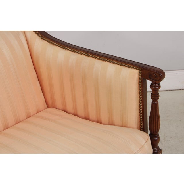 1980s Hickory Chair Upholstered Loveseat For Sale - Image 5 of 18