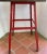 Red Vintage Industrial Stool Oak Wood and Red Steel For Sale - Image 8 of 12