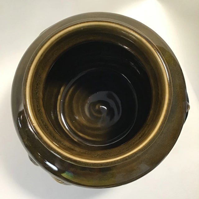 Wood 1995 Thai Celadon Jardiniere in English Jade Glaze For Sale - Image 7 of 8