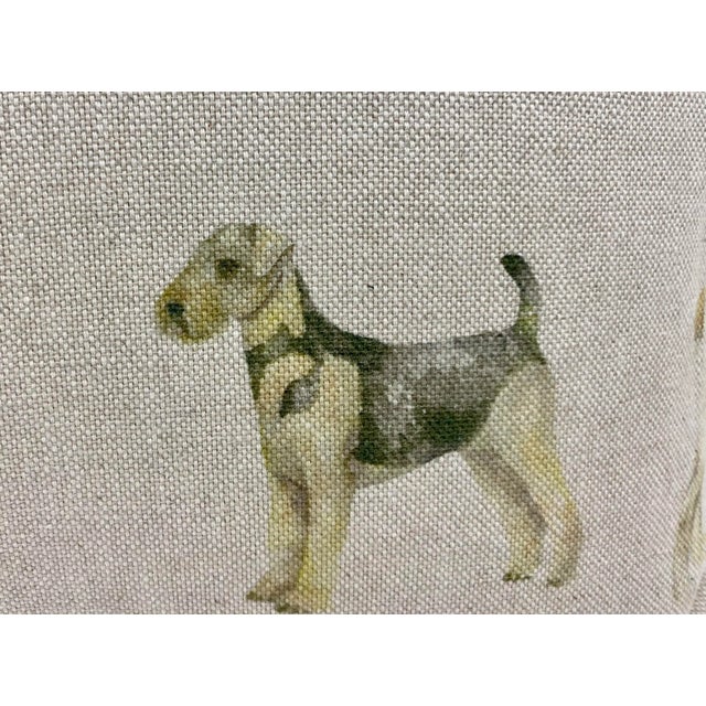 16" Square Pillow Decorated With Various Breeds of Attentive & Obedient Dogs - Made in Uk. For Sale In Dallas - Image 6 of 13