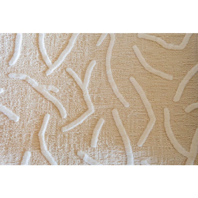 1970s McGuire Director's X-Chair in Off-White Textured Cotton For Sale - Image 11 of 12
