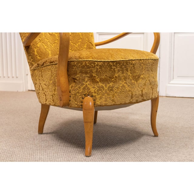 Danish Modern Lounge Chair by Alfred Christensen for Slagelse Møbelværk, 1940s For Sale - Image 10 of 11