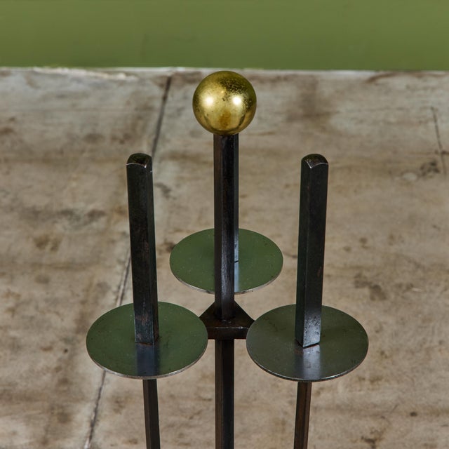 Black Mel Bogart Fireplace Tool Set For Sale - Image 8 of 13