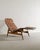 Wood Danish Mid-Century Wooden & Brown Leather Chaise Lounge Chair by Arne Vodder for Bovirke, 1950s For Sale - Image 7 of 7