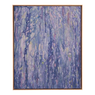 "Dark Forest," Minimalist Abstract Painting With Frame For Sale