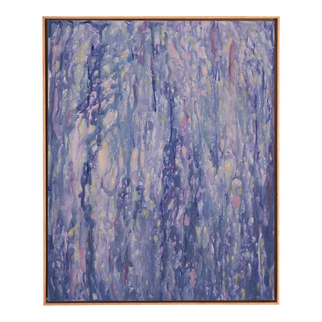 "Dark Forest," Minimalist Abstract Painting With Frame For Sale