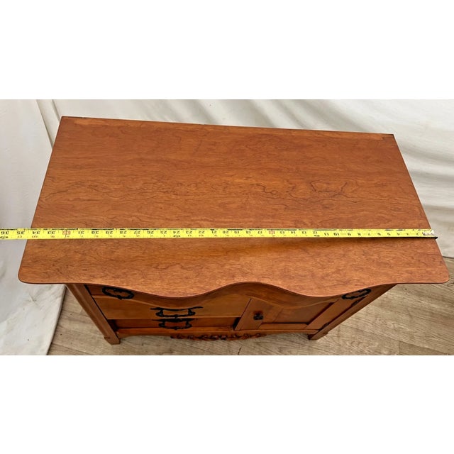 Solid Cherry Antique Dresser, Washstand, Nightstand, Three Drawers, Side Cabinet, Towel Rack For Sale - Image 10 of 12