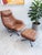 Mid-Century Modern Set of Mid-Century Modern Leather Lounge Chair and Ottoman from Skoghaug Industri, 1980 For Sale - Image 3 of 18