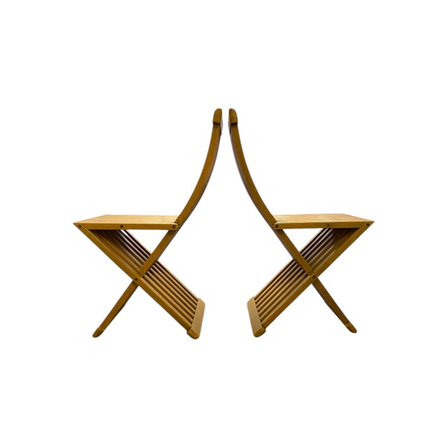 1980s A Pair of Tomasa Chairs by Simon Gavina, Italy For Sale - Image 5 of 6