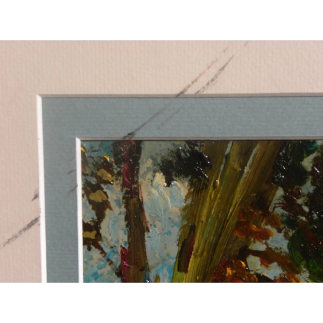 1978 Mid Century Modern Architecture Painting, Urban Setting, Signed Jan Bazanowski For Sale - Image 10 of 12