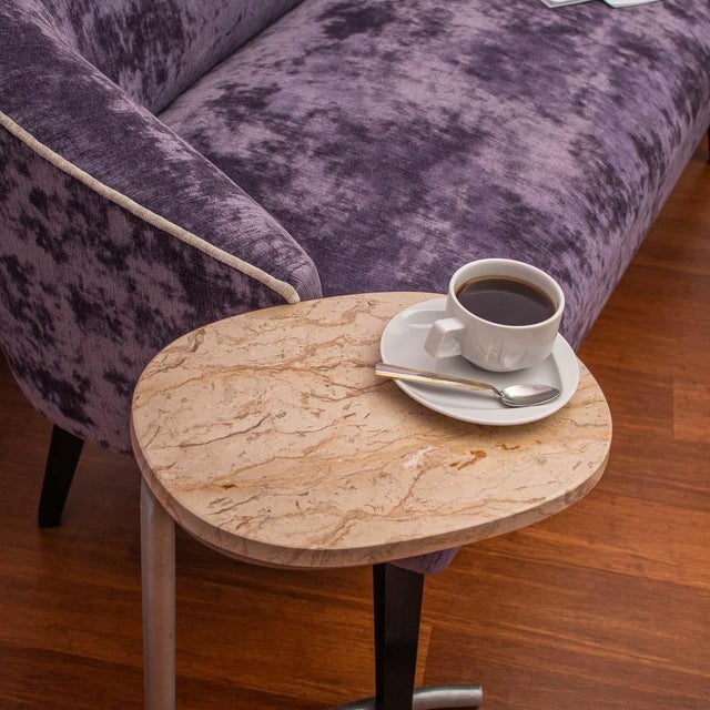Narrow Marble Top Side Table from Forzini For Sale - Image 6 of 8