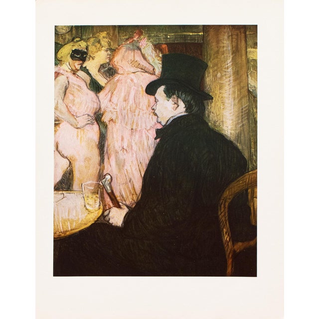 Paper 1952 After Toulouse-Lautrec "Maxime Dethomas at the Opera Ball", Full-Color Print For Sale - Image 7 of 7