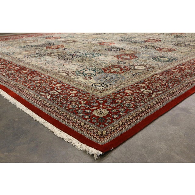 Vintage Chinese Tabriz Wool & Silk Rug - 11'01 X 16'00 For Sale In Dallas - Image 6 of 8
