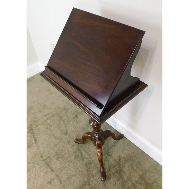 Quality Queen Anne Mahogany Pedestal Book Stand Chairish