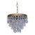 Vintage Hollywood Regency Floral Embossed Brass French Crystal Basket Chandelier For Sale
