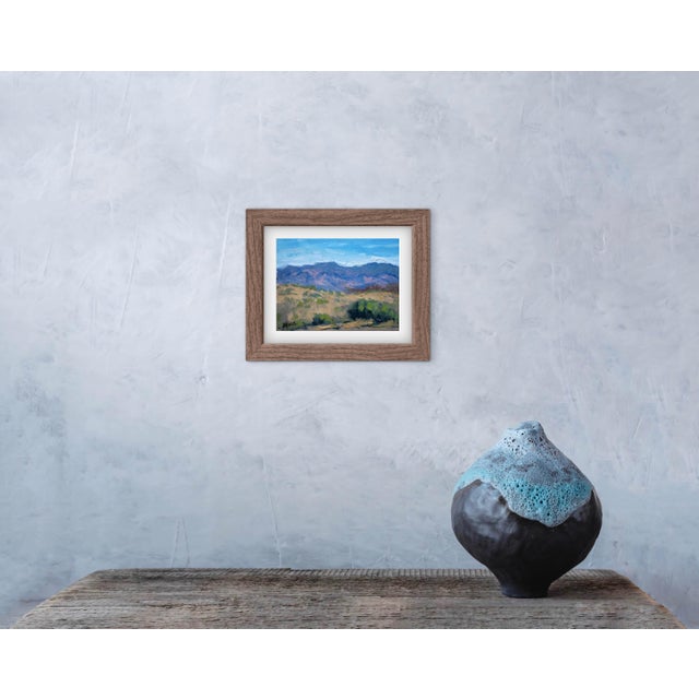 Quiet Places & Desertscapes — Abstract Desert Landscape, Nevada Original oil painting by L Haas, 8 x 6 unframed linen...