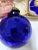 Vintage Large Kugel-Style Mercury Glass Christmas Ornaments, Blue & Teal, Set of 6 For Sale - Image 4 of 12