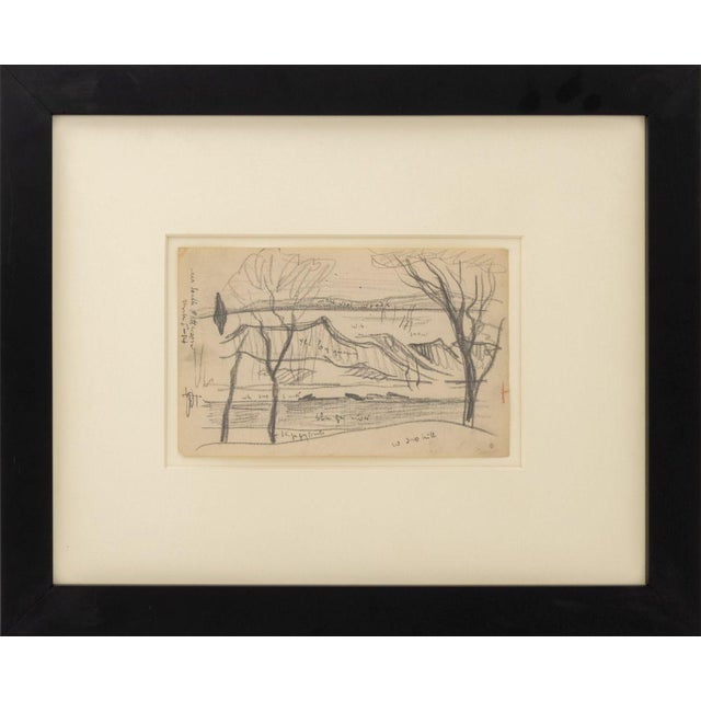 Oscar Florianus Bluemner (American, born Germany, 1867-1938), Two Landscape Scenes, Graphite on Paper, comprising:...