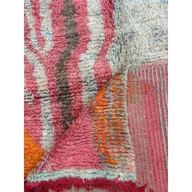 Boho Chic Boho Chic Moroccan Boujaad Wool Rug For Sale - Image 3 of 6