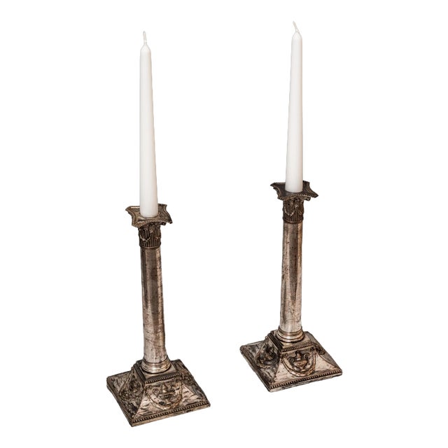 Antique Neoclassical Candlesticks, Set of 2 For Sale