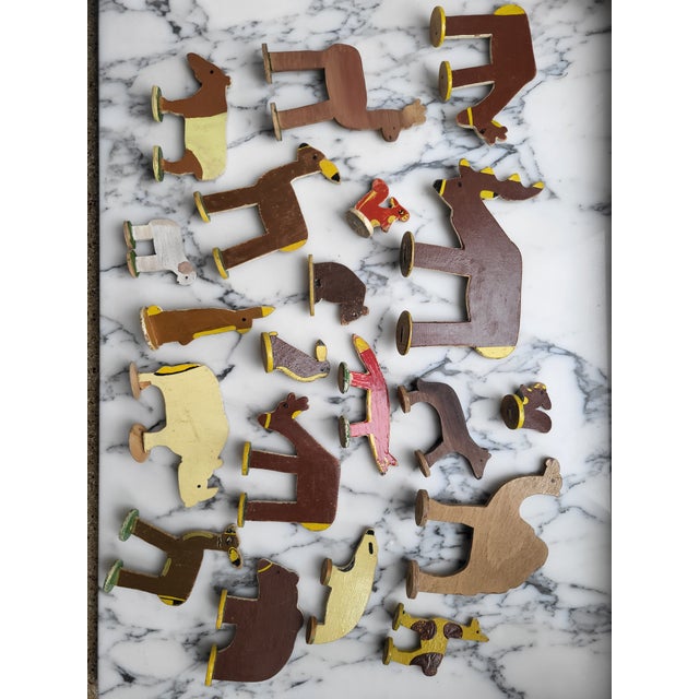Vintage Wooden Folk Art Animals, 1950s, Set of 20 For Sale - Image 16 of 16
