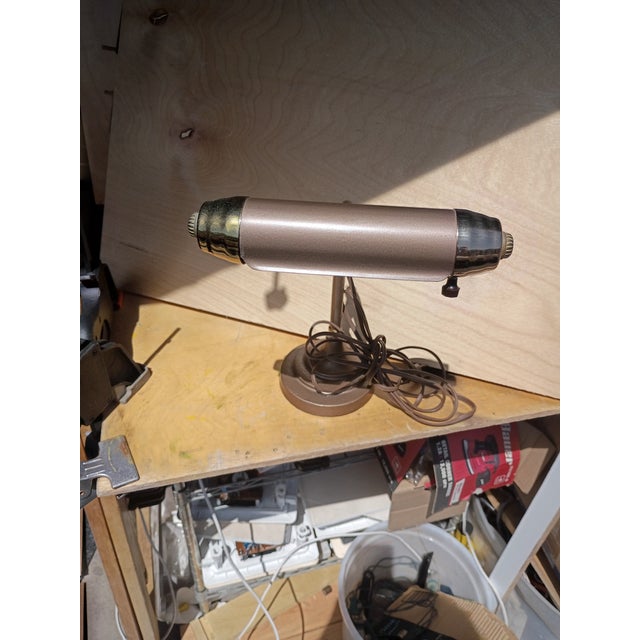 1940's Radionic Trans Bankers Lamp For Sale - Image 4 of 9