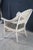 Antique White Painted Wicker Boho Chic Cottage Farmhouse Patio Lounge Armchair For Sale - Image 10 of 14