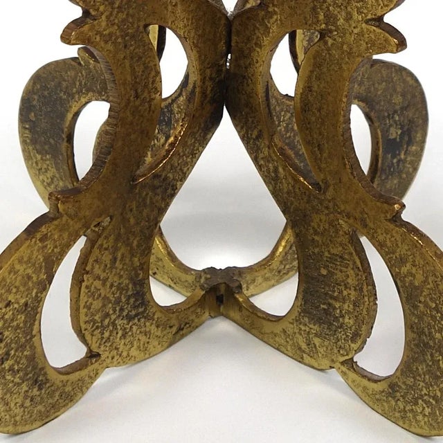 Metal Mid-Century Modern Heavy Black Copper High Table Model Candleholder For Sale - Image 7 of 11