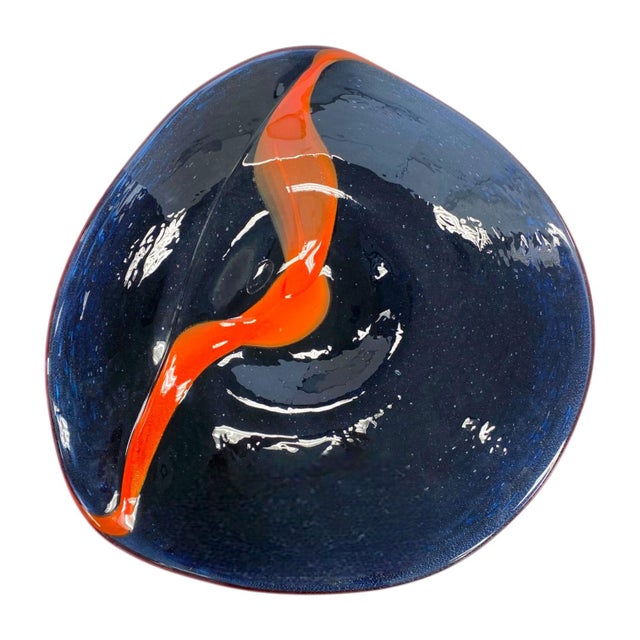 Massive Michael Nourot Centerpiece Bowl 27" Handblown Art Glass Wall Charger For Sale - Image 14 of 18