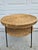 Raymor 60s Round Wicker Rattan Side Table Brass Ball Feet For Sale - Image 4 of 14