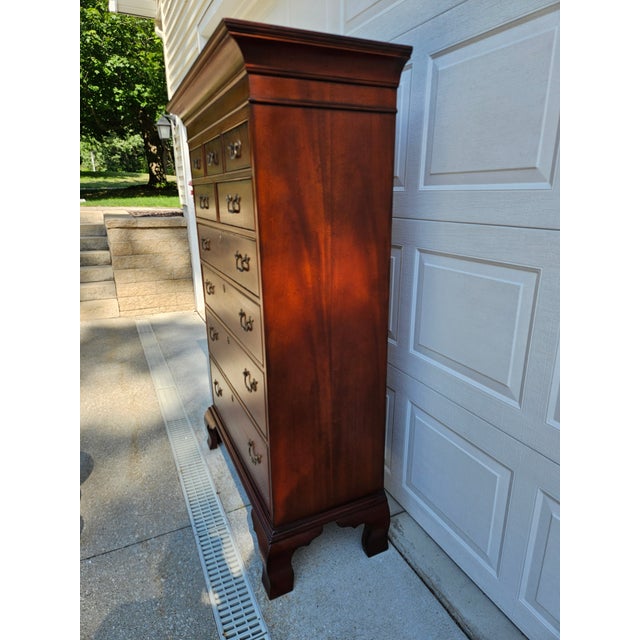Drexel Heritage Georgian Mahogany Tall Dresser For Sale - Image 6 of 6
