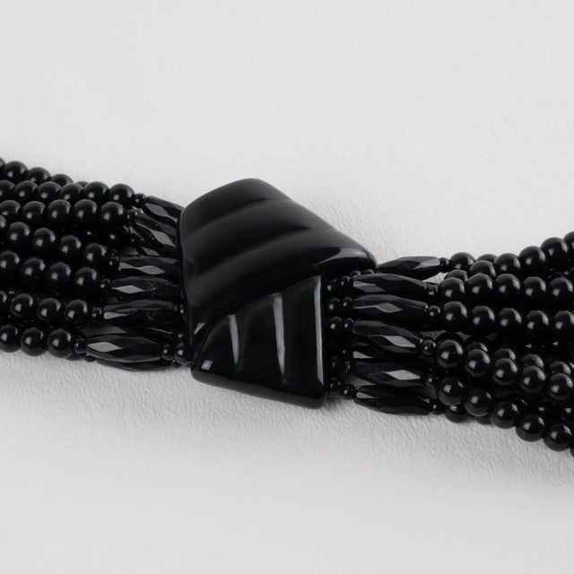 Angela Caputi Licorice Resin Multi-Strand Necklace For Sale - Image 10 of 10