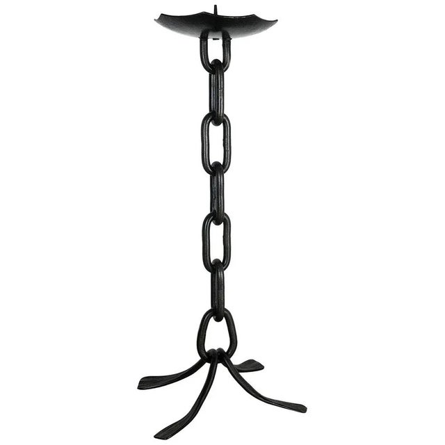Extra Large Brutalist Sculptural Metal Candleholder, Austria For Sale - Image 16 of 16