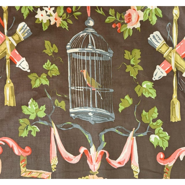 Vintage Custom Venetian Style Polished Cotton Window Treatments - 6 Pieces For Sale - Image 10 of 12