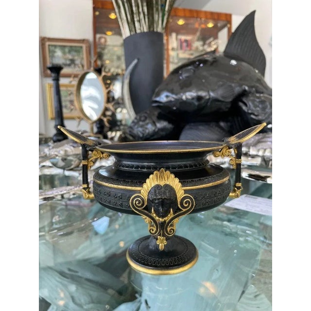 Metal Antique Compote French Etruscan Revival For Sale - Image 7 of 13