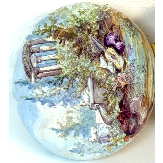 White 19th Century French Limoges Enamel Dresser Box with Rococo Pastoral Scenes For Sale - Image 8 of 13