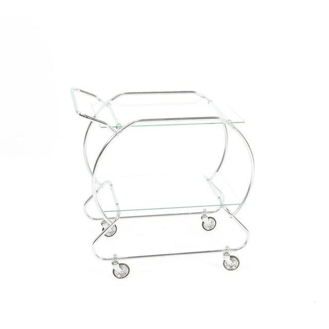 Art Deco Nickel-Plated Brass Serving Trolley, 1930s For Sale - Image 9 of 13