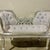 Rococo Tufted White Leather Bench French Style With Silver Leaf Details – Rococo Baroque Furniture For Sale - Image 3 of 4