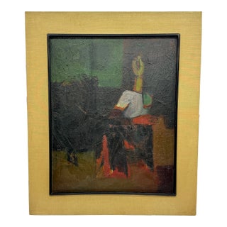 Mid-Century Figurative Abstract Signed "R. S. Gill" For Sale